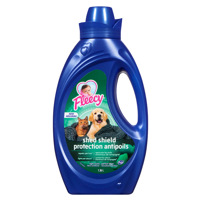 Fleecy Parfum Léger Assouplisseur de Tissus Shed Shield, 1.36 L