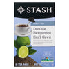 Thé noir Earl Grey à double bergamote Stash, 18 sachets