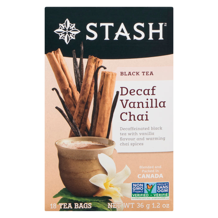 Stash Black Tea Decaf Vanilla Chai, 18-Tea Bags