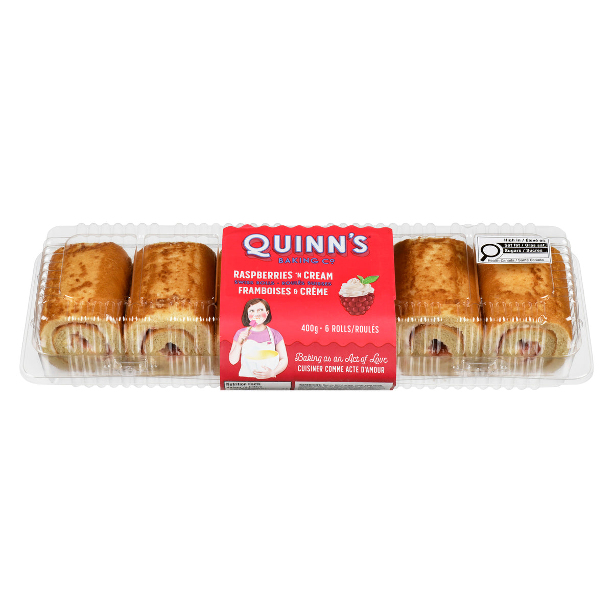 Quinn's Raspberry 'n Cream Swiss Rolls, 400 g – Giant Tiger