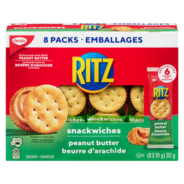 Christie Ritz Craquelins Snackwiches Beurre d'Arachide, emb. de 8, 312 g