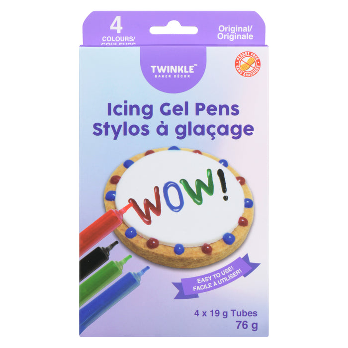 Twinkle Baker Décor Icing Gel Pens, 4-Pack, 19 g