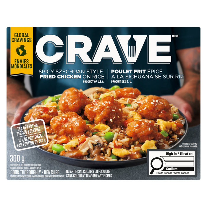 Crave Spicy Szechuan Style Fried Chicken on Rice, 300 g