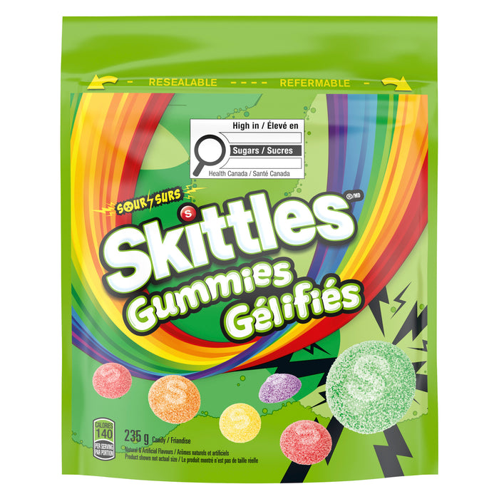 Skittles Gummies Friandise Surs, 235 g