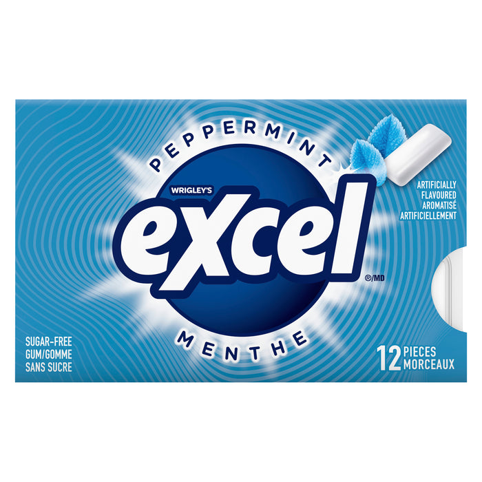 Excel Gomme Sans Sucre Menthe, emb. de 12