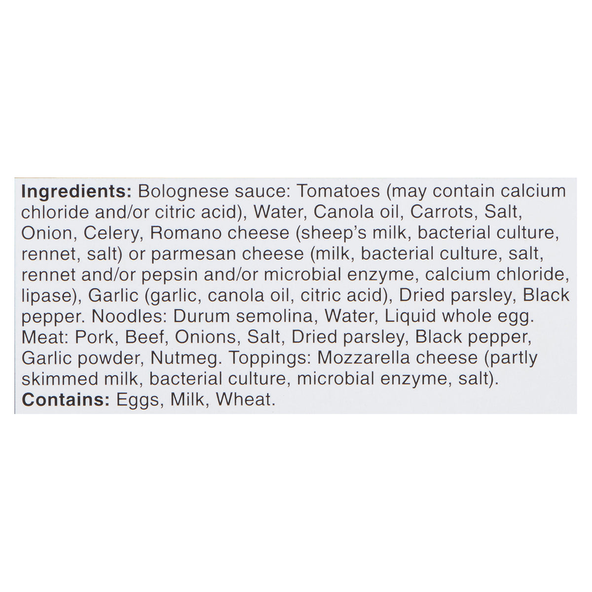 Roman Meat Lasagna Topped with Mozzarella Cheese, 397 g – Giant Tiger