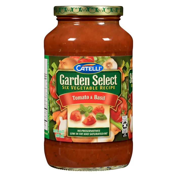 Catelli Garden Select Pasta Sauce Tomato & Basil, 600 ml