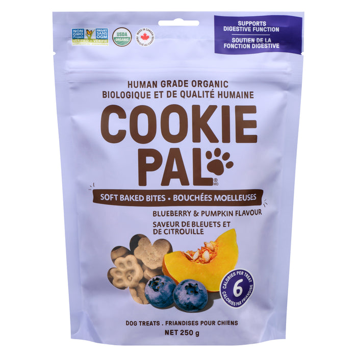 COOKIE PAL Friandises pour Chiens Saveur de Bleuets et de Citrouille, 250 g