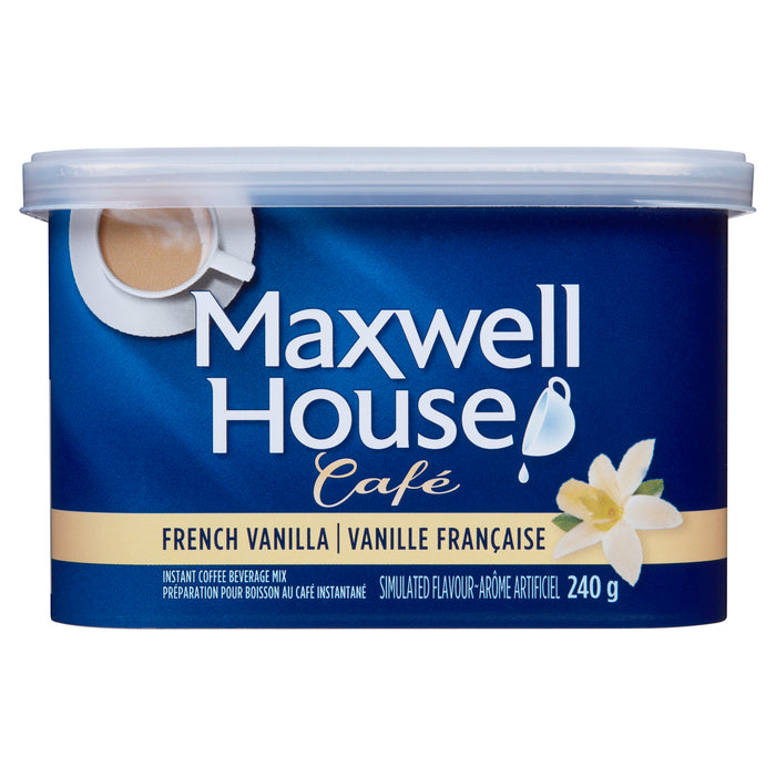 Maxwell House Café Préparation pour Boisson au Café Instantané Vanille Française, 240-g