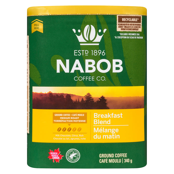 Nabob Coffee Co. Café Moulu Mélange du Matin Torréfaction Moyenne, 340 g
