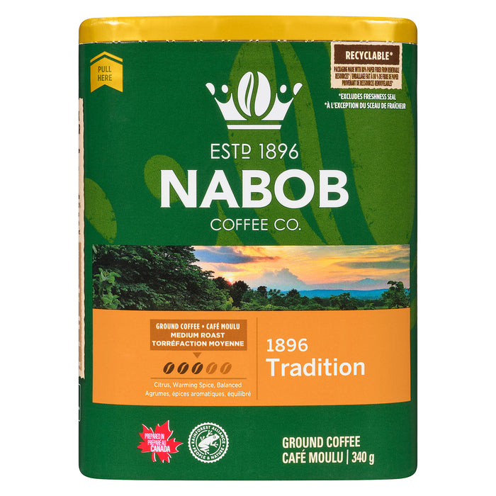 Nabob Medium Roast Ground Coffee, 1896 Tradition, 340-g