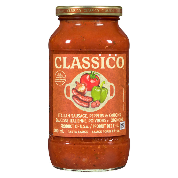 Classico Italian Sausage Peppers and Onions Pasta Sauce, 600 ml