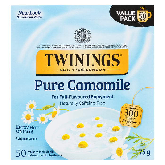Twinings of London Tisane, Camomille Pure, 50-Sachets