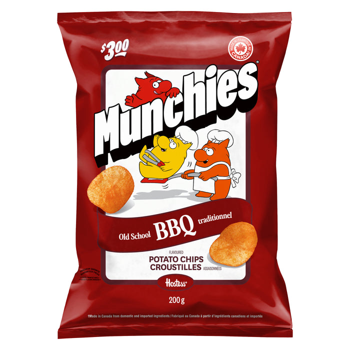 Munchies Flavoured Potato Chips Old School BBQ, 200-g