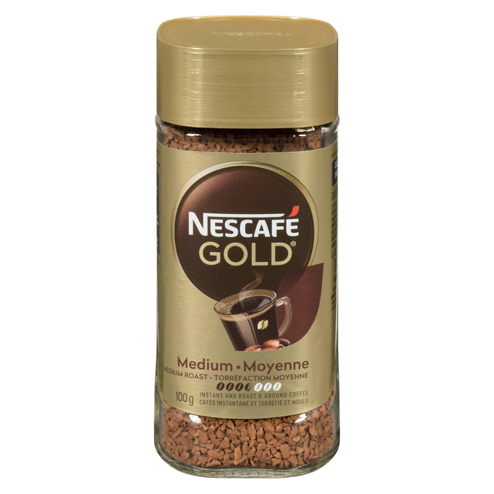 Nescafé GOLD Cafés Instantané et Torréfié et Moulu Torréfaction Moyenne, 100-g