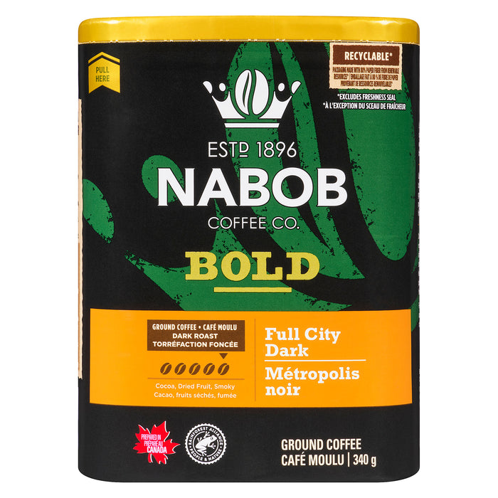 Nabob Coffee Co. Ground Coffee Full City Dark Bold Roast, 340 g