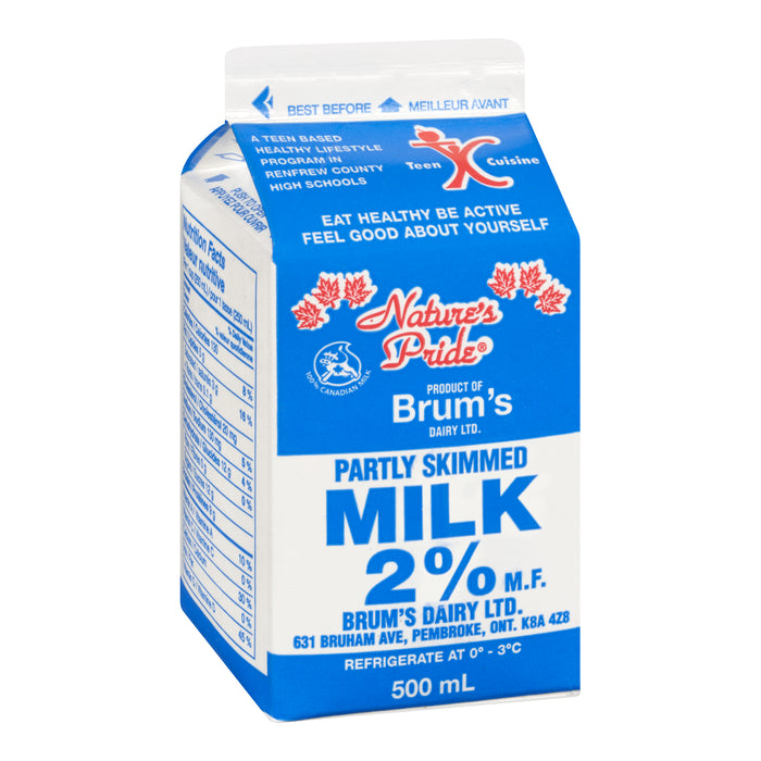 Brum's Dairy Partly Skimmed 2% Milk, 500-ml