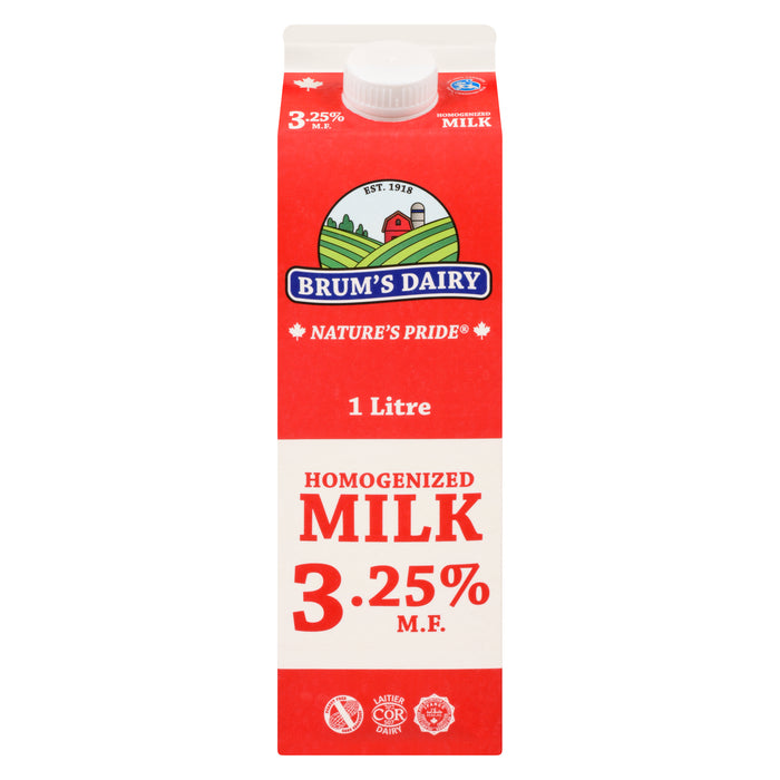 Brum's Dairy Homogenized Milk 3.25% M.F., 1-L