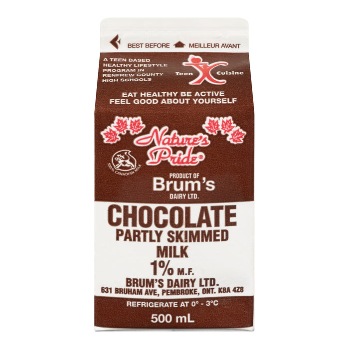 Lait au chocolat 1 % Brum's Dairy, 500 ml