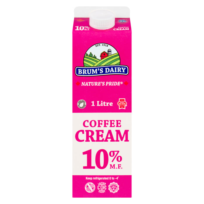 Brum's Dairy crème à café 10% M.G., 1 L