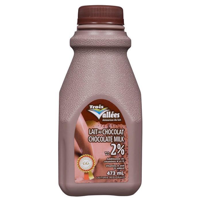 Trois Vallées Chocolate Milk 2% M.F., 473-ml