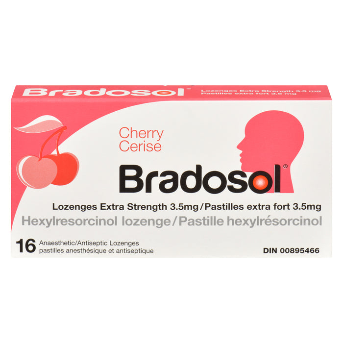 Bradosol Cherry Lozenges Extra Strength, 3.5 mg, 16-Pack