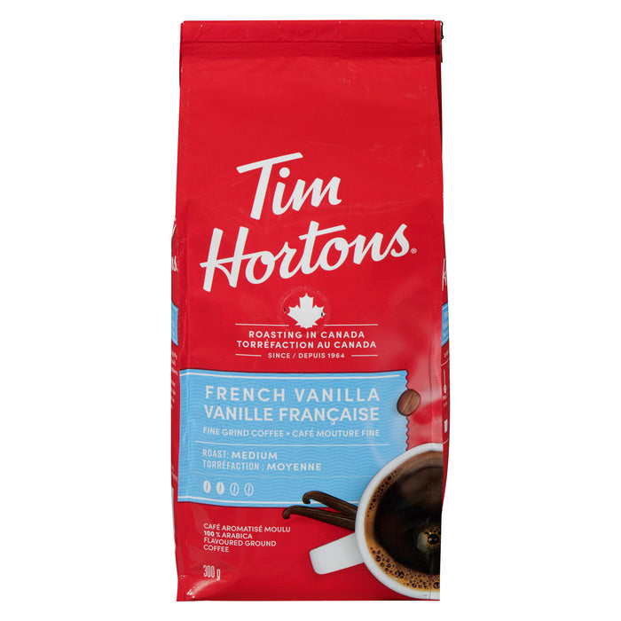 Tim Hortons French Vanilla 100 % Arabica Flavoured Ground Coffee, 300 g