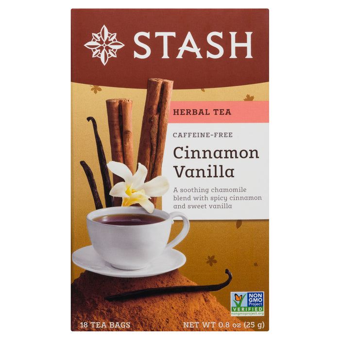 Stash Tisane Sans Caféine Cannelle et Vanille, emb. de 18, 25 g
