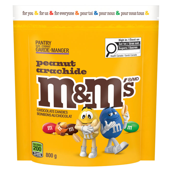 M&M's Bonbons au Chocolat Arachide Garde-Manger, 800 g