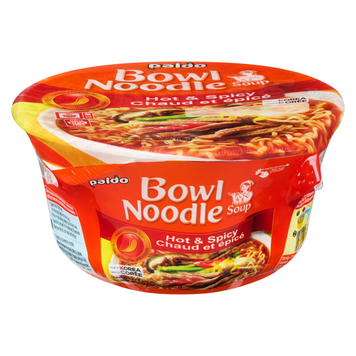 Paldo Soupe de Nouilles Instantanée Chaud et Épicé, 86 g