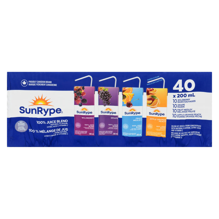 SunRype 100 % Mélange de Jus, emb. de 40, 200-ml