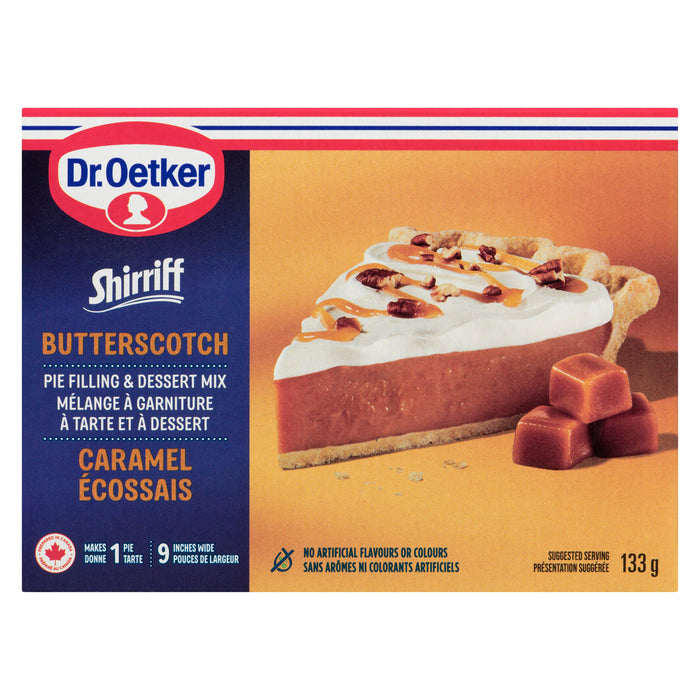 Dr. Oetker Shirriff Butterscotch Pie Filling & Dessert Mix, 133 g
