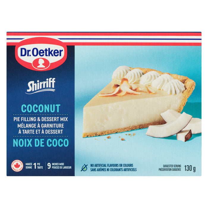 Dr. Oetker Shirriff Mélange à Garniture à Tarte et à Dessert Noix de Coco, 130 g