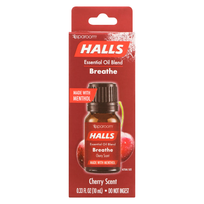 Halls Breathe Essential Oil Blend Cherry Scent, 10-ml