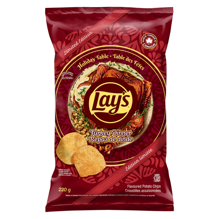 Lay's Turkey Dinner Potato Chips, 220 g
