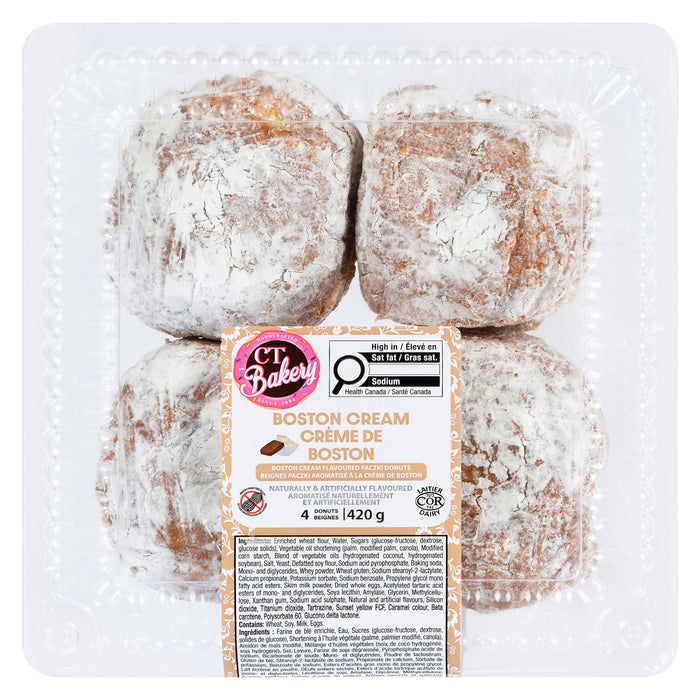 CT Bakery Paczki Donuts Boston Cream, 4-Pack, 420 g