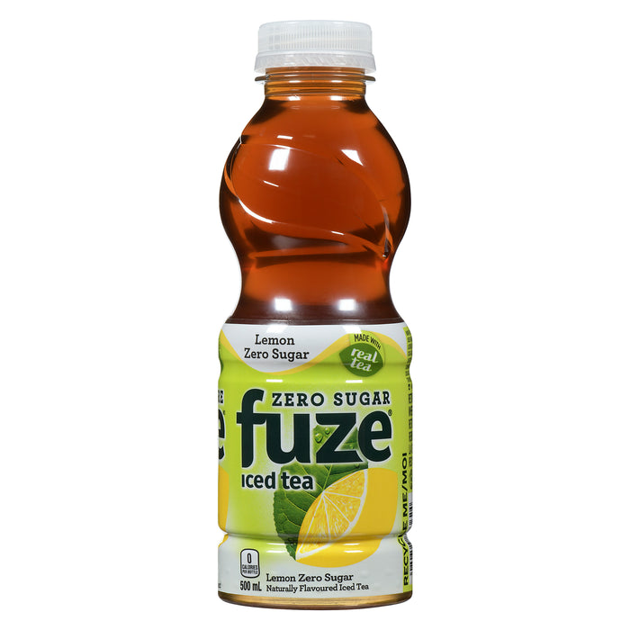 Fuze Thé Glacé Aromatisé Naturellement Citron Zéro Sucre, 500 ml