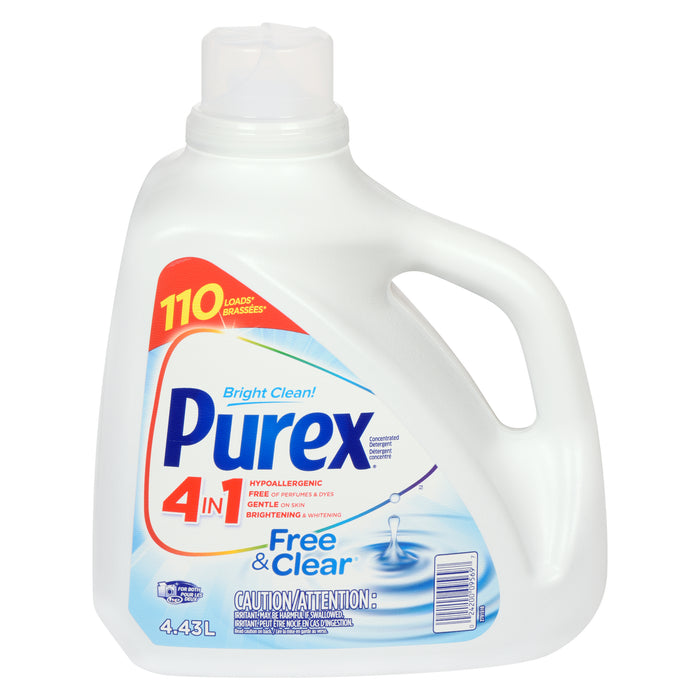 Purex 4 en 1 Free & Clear Détergent Concentré, 4.43 L
