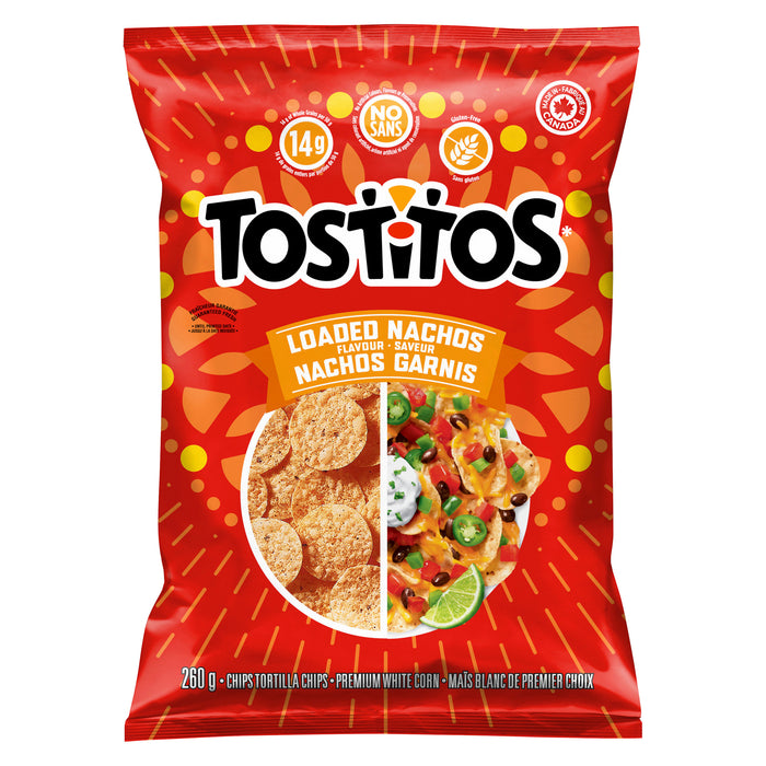Tostitos Loaded Nachos Flavour Tortilla Chips, 260 g