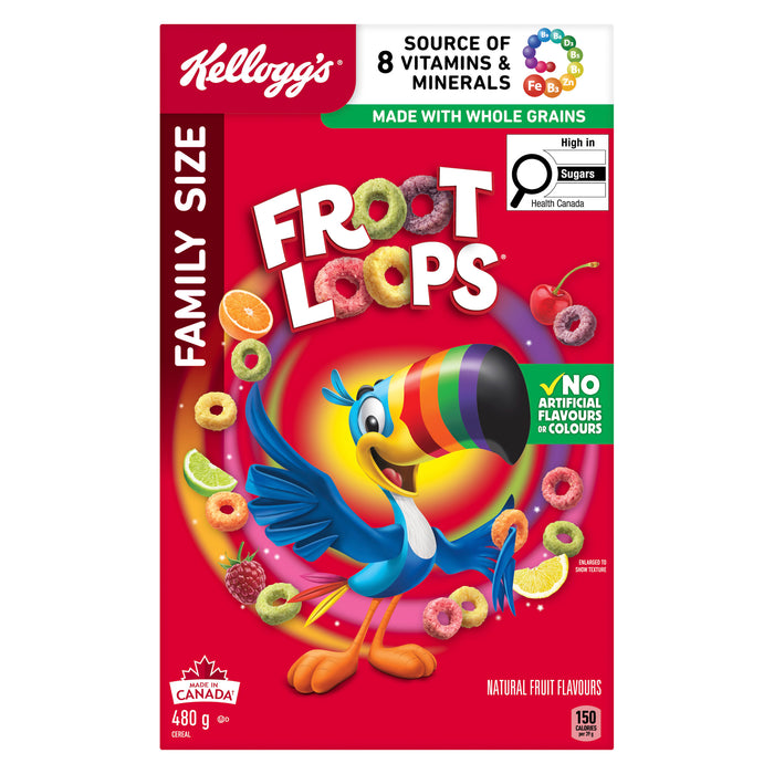 Kellogg's Froot Loops Cereal Family Size, 480 g