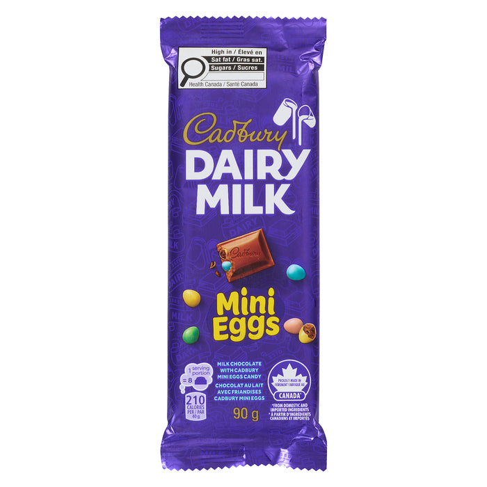 Cadbury Dairy Milk Chocolat au Lait avec Friandises Cadbury Mini Eggs. 90 g