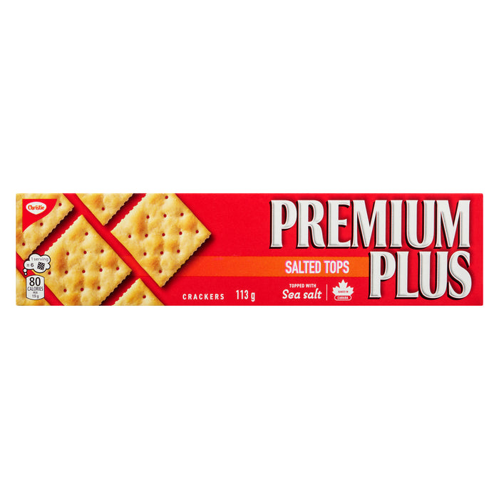 Christie Premium Plus Crackers Salted Tops, 113 g