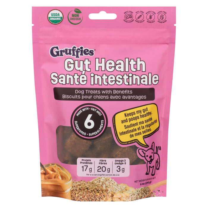 Gruffies Biscuits pour Chiens avec Avantages Santé Intestinale, 170 g