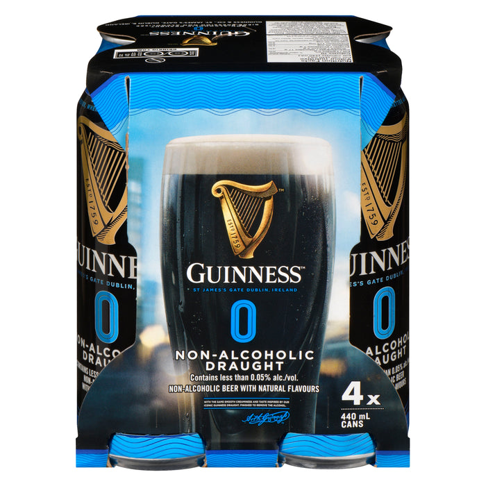 Guinness Bière Pression Non Alcoolisée, emb. de 6, 440 ml
