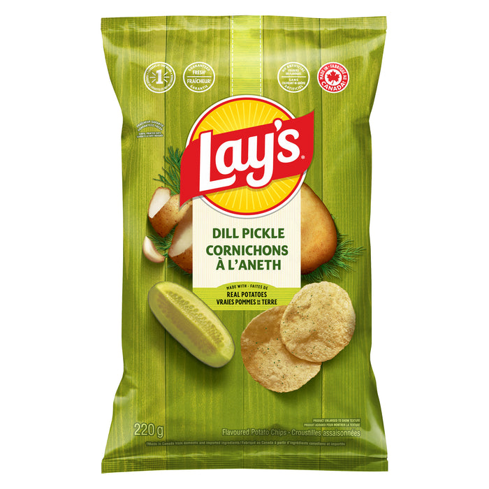 Lay's Dill Pickle Chips, 220 g