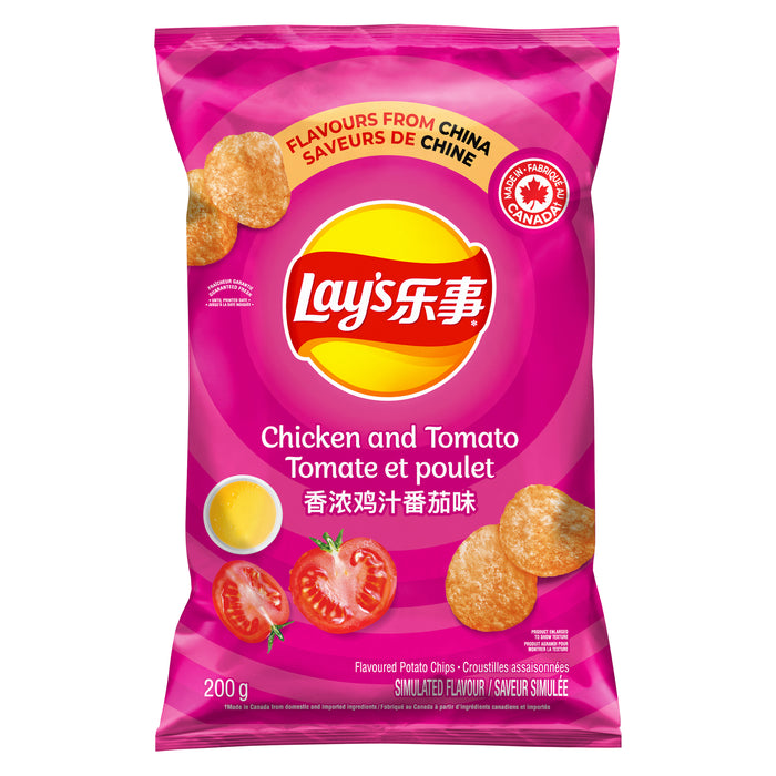 Lay’s croustilles assaisonnées Tomate et poulet, 200 g