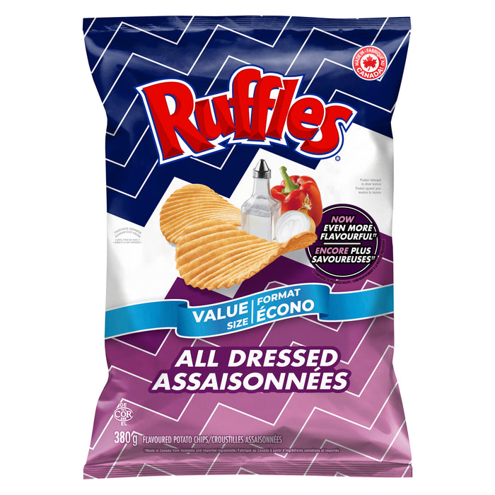Ruffles croustilles Assaisonnées, 380 g