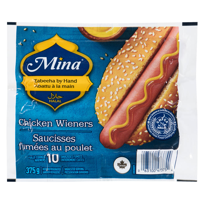 Mina Saucisses Fumées au Poulet, emb. de 10, 375 g