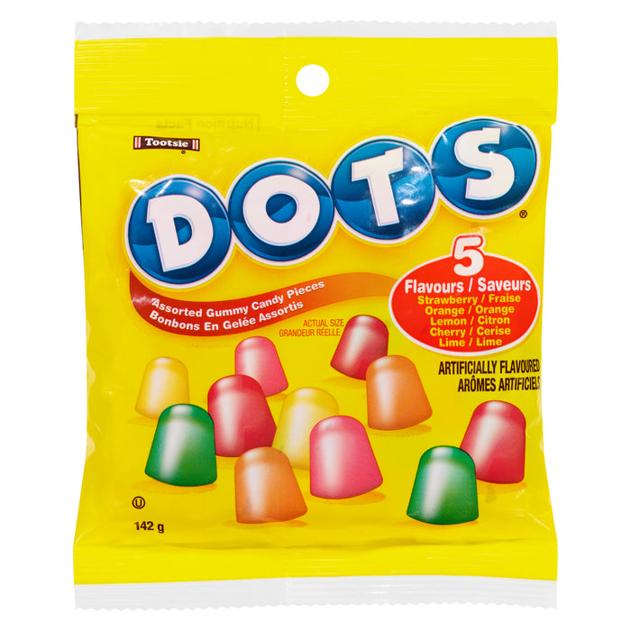 Tootsie Dots Bonbons en Gelée Assortis, 142 g