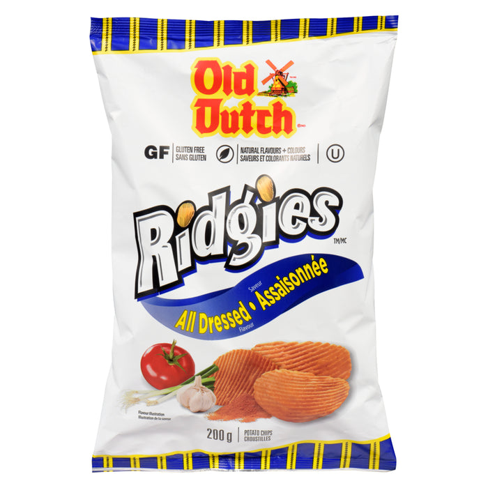 Old Dutch Ridgies Croustilles Saveur Assaisonnée, 200 g